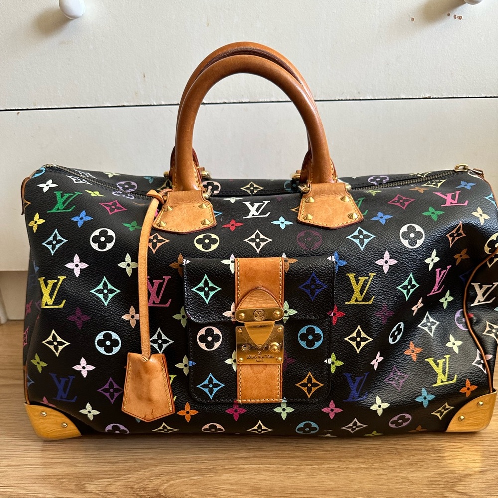 💯% Authentic Louis Vuitton Multicolored Speedy 40 Bag